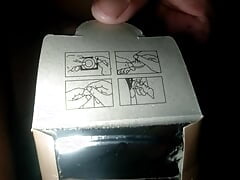 Unboxing Condom and Wear it on big cock
