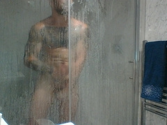 Carl working in his grubby hello vis workwear give us a uber-cute spunk shot in the douche