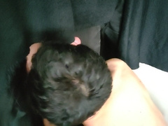 hairy man visits my gloryhole to bust three days spunk