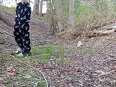 femboy forest video in pink panties