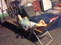 Str8 spy and touching a homeless 5