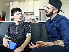 Stepdaddy Romeo Davis stuffs Felix O'Dair ass full of cock