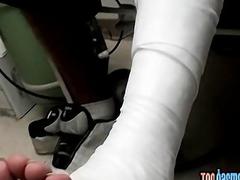 Gay jock with a foot fetish loves being at doctors