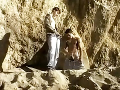 spied wankin on the beach
