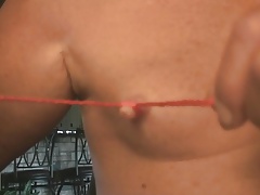 Littlegeorgie Ties + Pulls Her Nipples