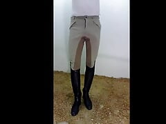 Jerking off in the horse box