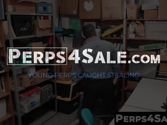 Hairy cocked Security Guard Ass Bangs a Sweet Thief