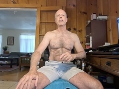 Gay jerking off, interview, hard cock erection