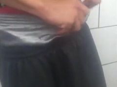 Satin Hand job with Muscled Lad Dirk