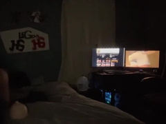 Flick Night Pussy-smothering (UTTER MOVIE FREE-FOR-ALL)