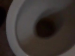 Cumshot in toliet