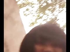 Asian CD With Old Man Outdoors