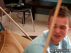 Jock is rewarded with deep banging after giving blowjob