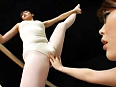 Ballet woman with schlong taunted