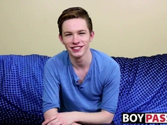 Twink interviewed before shoving fingers inside of his ass
