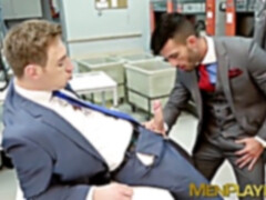 Intern plays with suit of his chief and gets caught doing it