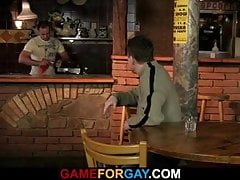 He stuffs his huge dick into his tight virgin ass