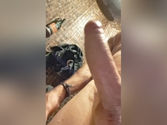 Horny Guy Jerks Massive Cock In Public Bathroom - Risky Cumshot Caught On Cam!