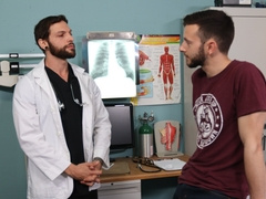 Male doctor craves the young patient's ass and cock