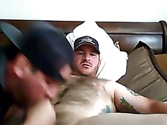 Two sexy rednecks getting serviced by each other