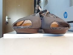 grey sandals