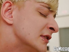 Twinks are very eager to cum on that very stable table