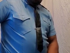 Erotic adventures in blue leather with a kinky twist