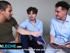 Fit Step Brothers Entice Youngster Bf Into A 3Some - LatinLeche