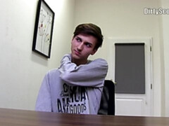 Skinny big-dicked twink dominated in a POV vid