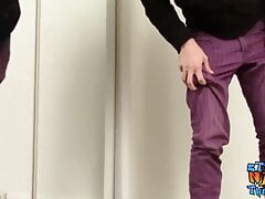 Straight thug Dean Inja jerks off his massive dick and cums