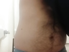 Strip and cum at work