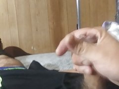 Stroking my little cock
