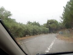 rest area a rainy day