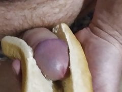 Hot Dog filling with sperm cream