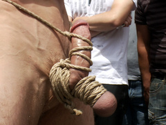 Stripping him nude and making him scream out in pain too