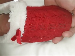 Wifes smelly slippers got cock