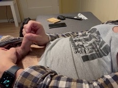 Caught in the act: Gay dude caught jerking off his hard dick