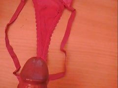 Cum in a thong