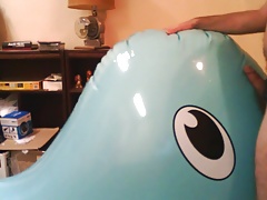 Inflatable Big blue whale