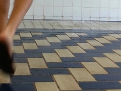 Having a ultra-cute douche after my swim