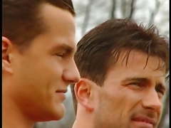 Hot twinky threeway cock fucking