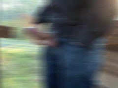 Stroking and orgasming in the forest