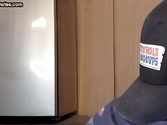 Closeup gloryhole lover DILF sucks cock in amateur blowjob