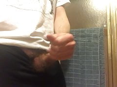 A hard quick cum after waiting a week.