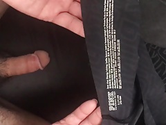 Hot girl used stained panties Victoria secret got cum on