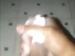 Desi boy self enjoying in toilet