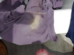 Cum on purple panties