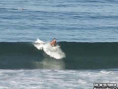 Hunky surfer rides cock like a wave