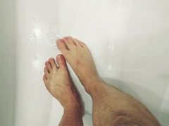 I wash my soles in the douche and pee on them