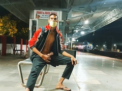 Monstrous jizz-shotgun fat pop-shot at railway station